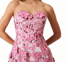 Load image into Gallery viewer, Floral Applique Strapless Dress
