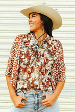 Load image into Gallery viewer, Cowboy Cheetah Print Blouse