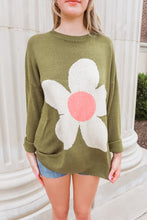 Load image into Gallery viewer, Sage Flower Sweater
