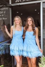 Load image into Gallery viewer, Embroidered Ruffle Hem Dress
