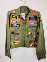 Load image into Gallery viewer, Solid Green Patch Jacket - Cropped
