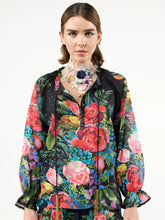 Load image into Gallery viewer, Black Floral Blouse
