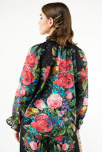 Load image into Gallery viewer, Black Floral Blouse
