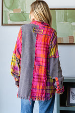 Load image into Gallery viewer, Plaid Mixed Button Down Shirt
