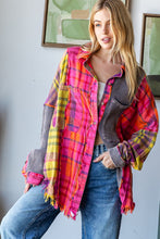 Load image into Gallery viewer, Plaid Mixed Button Down Shirt
