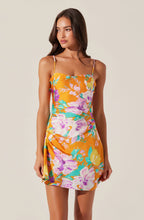 Load image into Gallery viewer, Cerinthe Satin Floral Mini Dress
