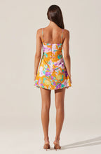 Load image into Gallery viewer, Cerinthe Satin Floral Mini Dress
