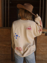 Load image into Gallery viewer, Cowgirls Patchwork Sweatshirt
