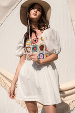 Load image into Gallery viewer, White Crochet Front Dress
