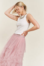Load image into Gallery viewer, Layered Polka Dot Tulle Midi Skirt

