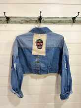 Load image into Gallery viewer, Vintage Denim Patch Jacket - Cropped
