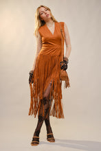 Load image into Gallery viewer, Suede Fringe Dress
