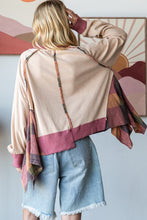 Load image into Gallery viewer, Peace Sweatshirt with Flannel Trim
