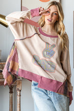 Load image into Gallery viewer, Peace Sweatshirt with Flannel Trim

