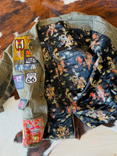 Load image into Gallery viewer, Quilted Patch Army Jacket with Satin Lining
