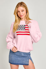 Load image into Gallery viewer, Pink American Flag Sweater
