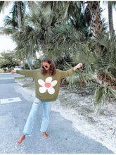Load image into Gallery viewer, Sage Flower Sweater
