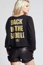 Load image into Gallery viewer, Aerosmith Back in the Saddle Puff Sleeve Tee
