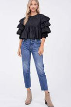 Load image into Gallery viewer, Poplin Ruffled Sleeve Blouse
