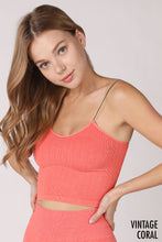 Load image into Gallery viewer, Vintage Ribbed Crop Top
