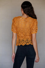 Load image into Gallery viewer, Crochet Puff Sleeve Top
