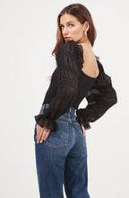 Load image into Gallery viewer, Black Sheer Sleeve Bodysuit
