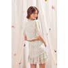 Load image into Gallery viewer, Ivory Floral Print Mini Skirt
