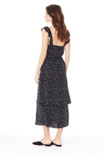 Load image into Gallery viewer, SALE - Lennox Ruffle Midi Dress with Tiers Black
