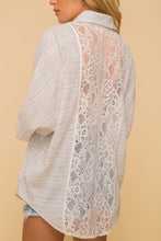 Load image into Gallery viewer, Plaid Oversized Shirt with lace back
