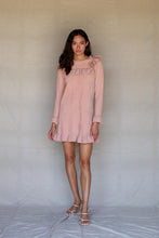 Load image into Gallery viewer, Ruffle Knit Sweater Dress Pink
